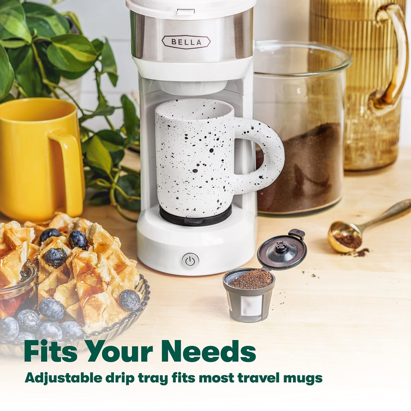 BELLA Dual Brew Single Serve Coffee Maker, Brews both Kcup