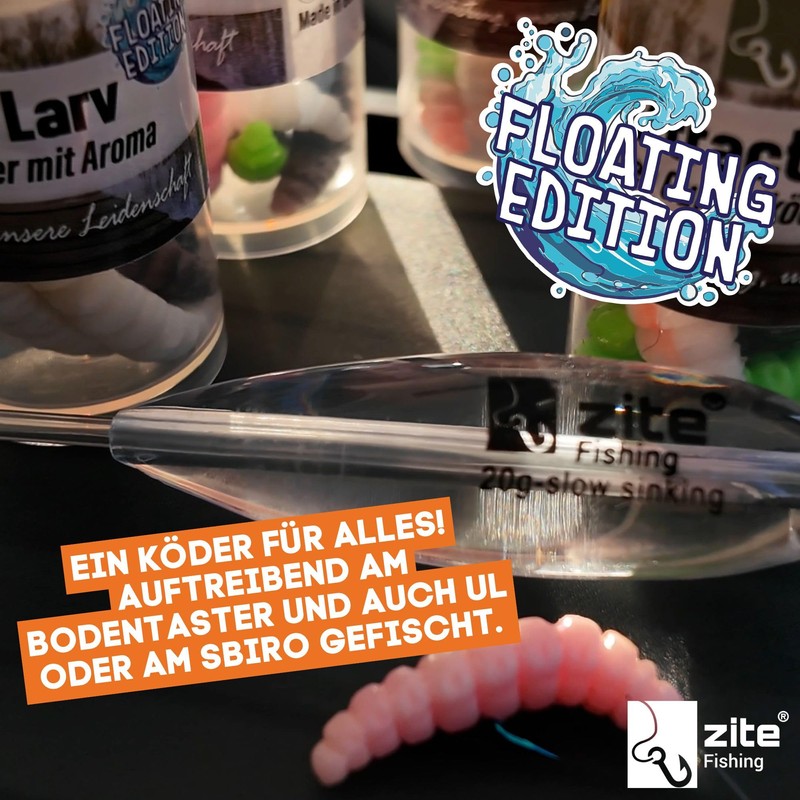 Zite Fishing Attracta Larv Floating | Pack of 8 Flavoured