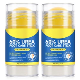 2Pack 60% Urea with 2% Salicylic Acid Urea Foot Care Stick, Foot Cream Moisturizer for Dry Cracked Feet, Knees, Elbows, Hands,Moisturizes and Hydrates the Dry Skin,Callus Remover & Skin Softener