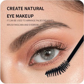 300 piezas de cepillos de pestañas, cepillos de cejas desechables, varitas de rímel de cristal, aplicadores para extensiones de pestañas (LashBrush A de color)