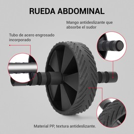 JDF3CISH Rueda para Abdominales, Equipo de Entrenamiento de Músculos Abdominales para el Entrenamiento de Fuerza Abdominal y Central, con Mango Antideslizante, Desmontable, Ideal para Gym en Casa