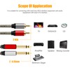2x6.35 mm to 2RCA Cable,Dual 1/4 inch TS Stereo Jack