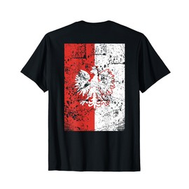 Poland Flag Vintage Big Polska Eagle Polish Pride Country T-Shirt
