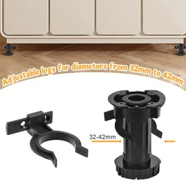 Flintronic 12Pcs Kitchen Kick Board Plinth Clips, Heavy Duty Kick-Board Clip with Narrow Attaching Bracket, Compact Kitchen-Plinth Leg Clips for Secure Kickboard Installation (Include 30 Screws)