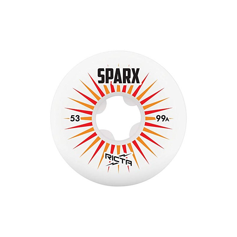 Ricta Wheels Sparx Skateboard Wheels 99a White 53mm