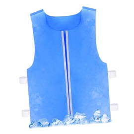 Garneck Cooling Vest Adjustable Cold Vest Sports Cool Vest Body Ice Vest Cooling Shirt for High Temperature Operators Sun Stitch Protection (Sky Blue), blue