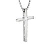 ZAULER Cross Necklace for Men Stainless Steel Inspirational Bible Verse