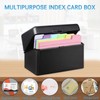 Pack of 260 Index Cards Box Pocket Labeled Lines Index