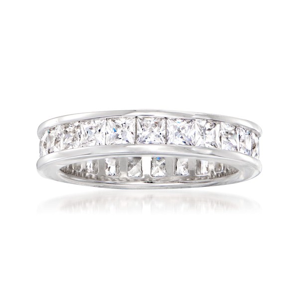 Ross-Simons 3.10 ct. t.w. Princess-Cut CZ Eternity Band in Sterling