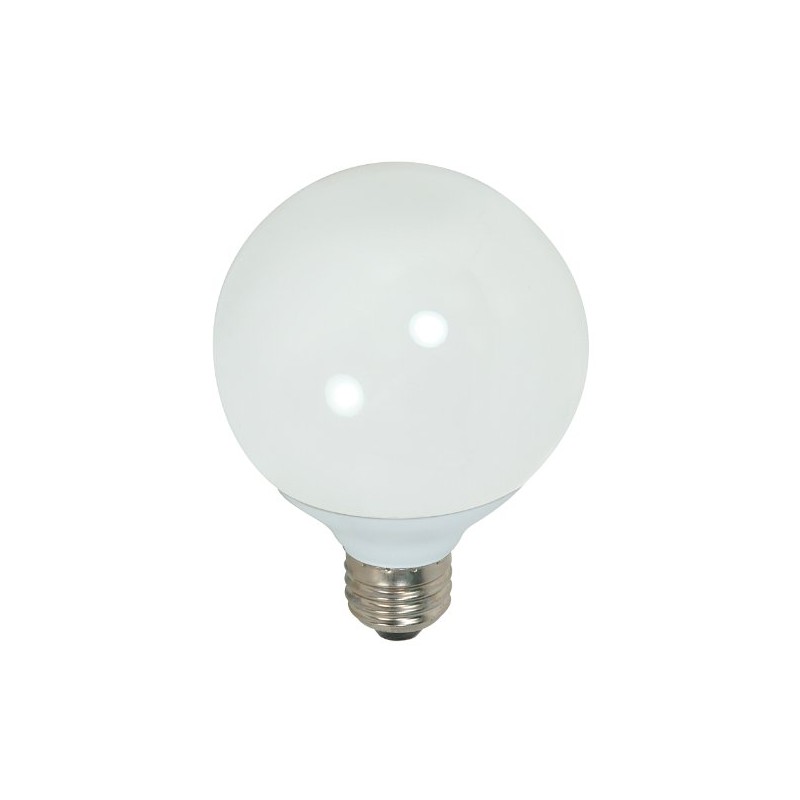 Satco S7305 15-Watt Medium Base Globe, 4100K, 120V, Equivalent to