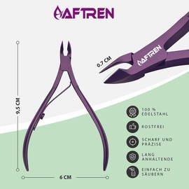 1/2 Jaw Baby Nail Scissors Cuticle Nippers Stainless Steel Manicure Feet Hands Ingrown Toenails Cuticle Scissors (5.5 Inches, Purpul)