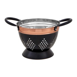 Premier Housewares 507370 Colander, Stainless Steel, Charcoal