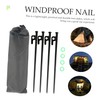 KOMBIUDA 1set Metal Tent Stakes with Heavy Duty Ground Pegs