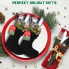 Zubebe Pack of 12 Mini Knit Christmas Stockings 6 Inch
