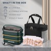 HEWOOH Large Bento Box Adult Lunch Box (74 Oz Large