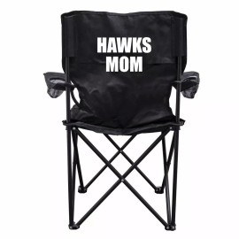 VictoryStore Hawks Mom Black Folding Camping Chair with Carry Bag