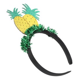 FRCOLOR Pineapple Hair Hoops for Lightweight Glitter Fruit Headband for Hawaiian Luau Pool Parties Comfortable Durable Fit for All Ages