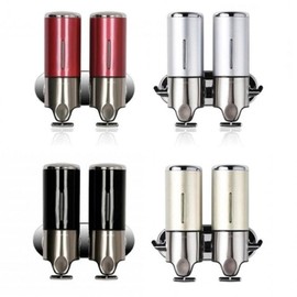 2-Compartment Hotel Style Dispenser for Shampoo, Liquid Soap, Hand Wash 2-Compartment Dispenser Gold