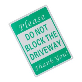 Hohopeti Do Not Block Driveway No Parking Sign Weather Resistant UV Resistant Easy Installation Indoor Outdoor Vehicle Caution Sign