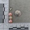 Pemby Studio SPARKLY BLUSH PINK Beaded Charm Zipper Pull Planner