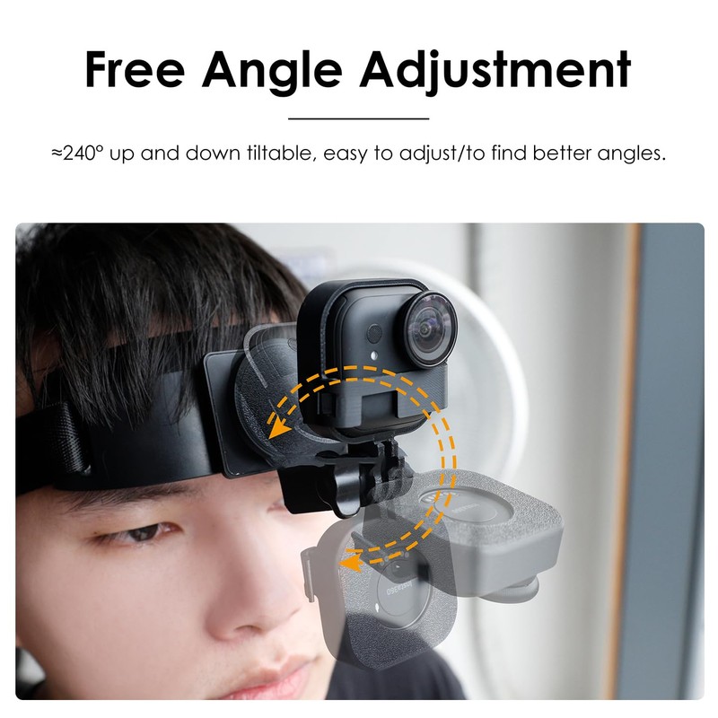 CAPART Magnetic Head Strap for Insta360 GO Ultra/DJI Osmo Nano