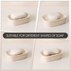 Umlaca Ceramic Soap Dish Double Soap Holder with Self-Drainage for