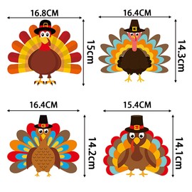 Turkey Cutouts, Thanksgiving Bulletin Board Decorations, Fall Bulletin Board Decorations, Turkey Decorations, Fall Cutouts, Thanksgiving Party Decorations, 20Pcs