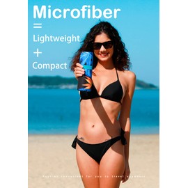 2 Pack Microfiber Lightweight Beach Towel Sand Free Quick Dry Absorbent Thin Compact Towels for Swimming Pool Camping Beach Accessories Large Easy Pack Travel Things for Vacation Essentials Gift