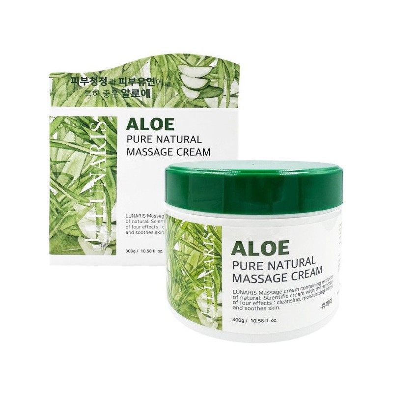 Lunariss 루나리스 알로에 퓨어 내츄럴 마사지 크림 300g Lunarise Aloe