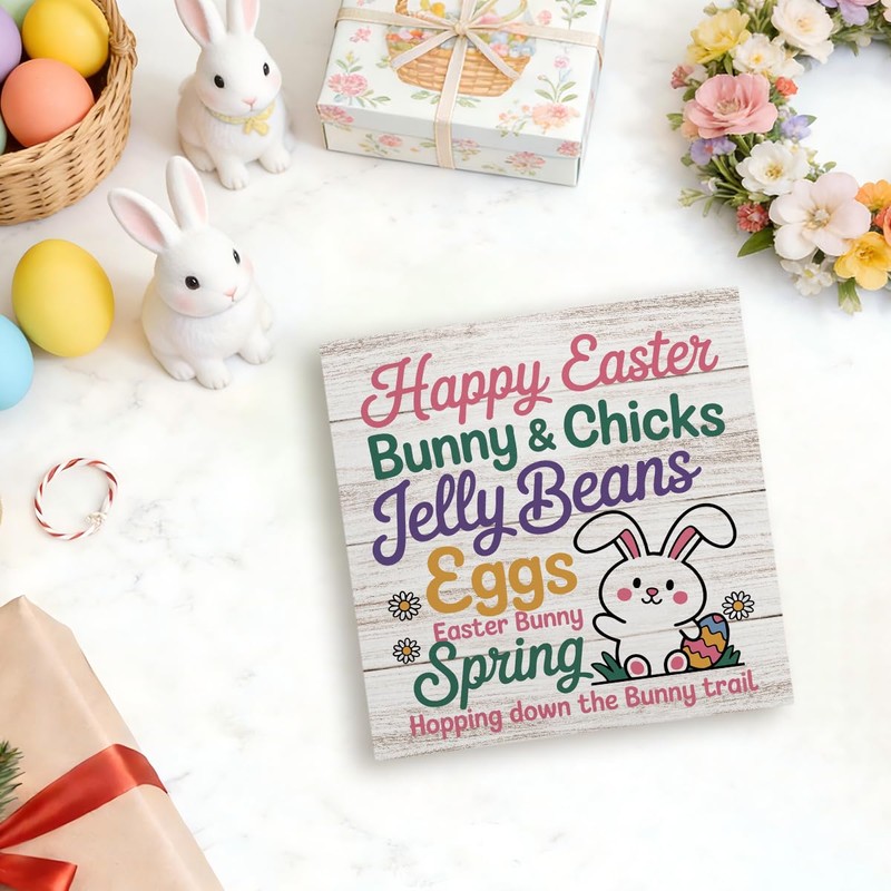 Happy Easter Decorations for Home Spring Easter Decorations Bunny Chicks