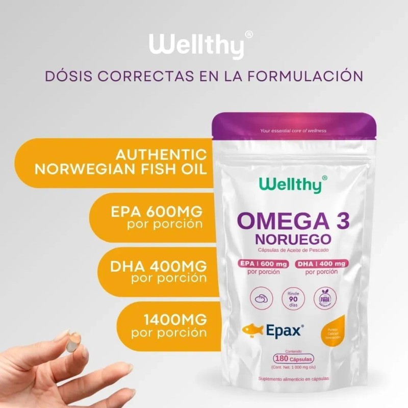 Wellthy Omega Noruego Epax 180caps