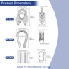 60 Pcs Cable Clamp 1/8" Wire Rope Accessory Set M3