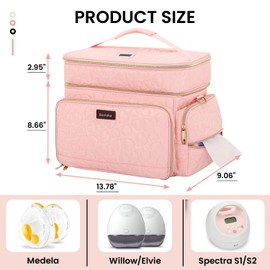 Breast Pump Bag Compatible with Spectra S1/S2, Dual-Layer Carrying Case