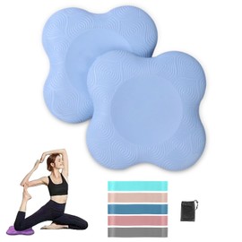 2 Rodilleras De Yoga,Almohadilla De Espuma Antideslizante Tapete Yoga Grueso Para Rodillas, Codos, Muñecas, Manos, Pilates Y Ejercicios De Rodillas, Apoyos Y Accesorios Para Fitness (Azul A)