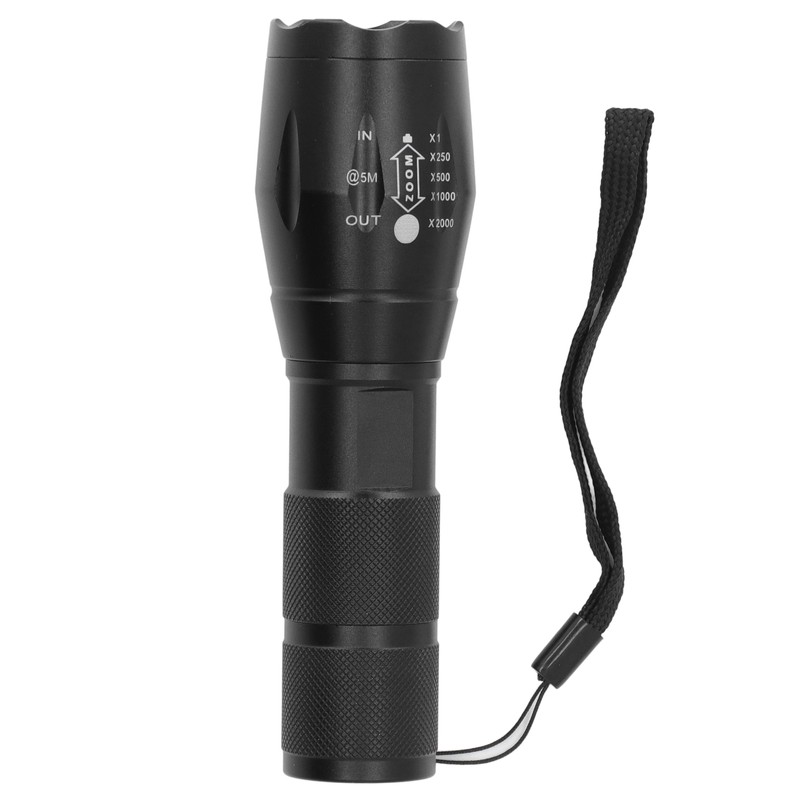 Small LED Flashlight Single Mode Retractable Focusing Waterproof Green Light