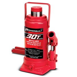 Powerbuilt Hydraulic Bottle Jack, 30 Ton Capacity - 647505 , Red