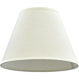 Aspen Creative 32030B Transitional Empire Shape Spider Construction Lamp Shade, Eggshell, 6" Top x 12" Bottom x 9" Slant Height
