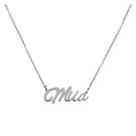 Name necklaces made from tarnish free stainless steel (Mila (Silver))