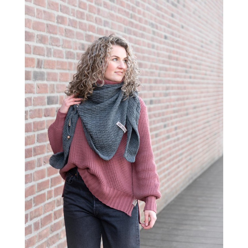 KNIT FACTORY - Jaida Triangular Scarf - Women's Knitted Scarf