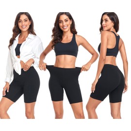 TUTUESTHER Slip Shorts for Women Anti Chafing Safety Shorts Cotton Chub Rub Leggings for Under Skirt(16,4 Black)