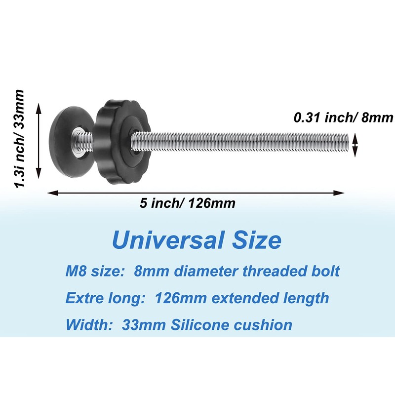 4Pcs Universal Baby Gate Threaded Spindle Rod, M8 (8mm) Replacement