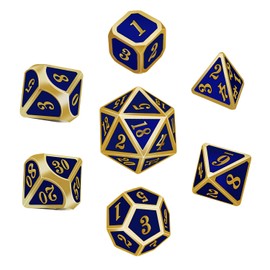Sweetone Polyhedral Dice, 7 Pieces DND Dice Metal DND Dice Set D&D Metal Polyhedral Dice, Metal Role Playing Game Dice for Dungeons and Dragons Pathfinder DND RPG MTG