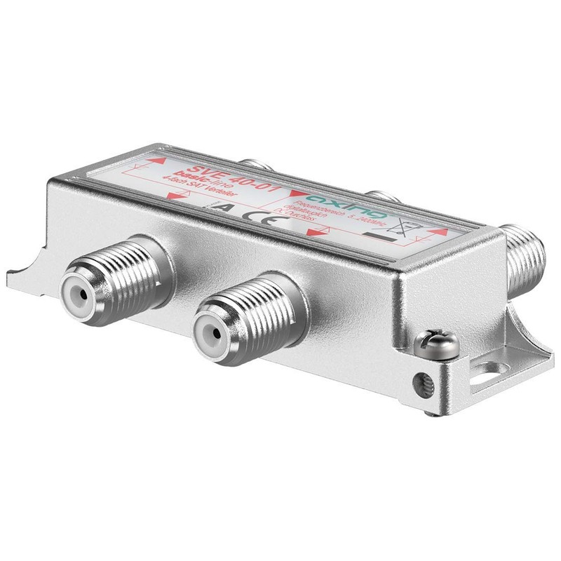 Axing SVE 40-01 4-Way SAT Splitter with DC Passage for