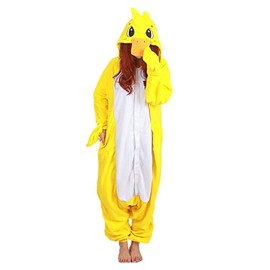 wotogold Animal Kids Yellow Duck Pajamas Unisex Children Cosplay Costumes, Yellow, XS