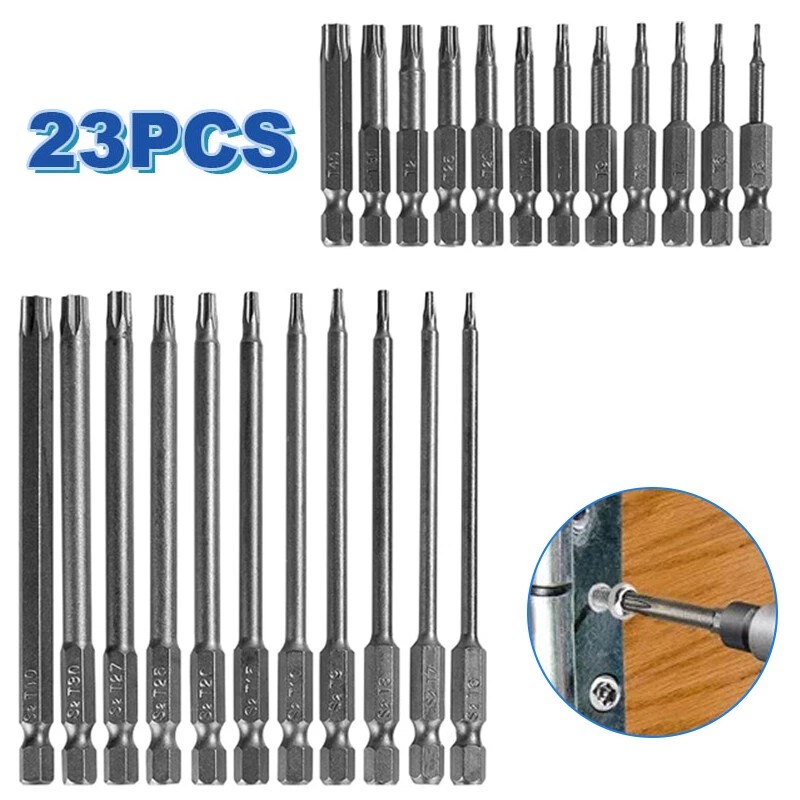 Unbranded 23pcs Torx Screwdriver Bit Set Hex Security Magnetic Head