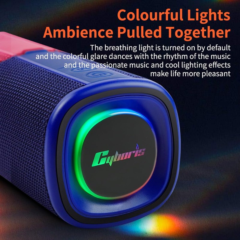 2 in 1 Magnetic Split Bluetooth Speaker, Color Blocking Waterproof