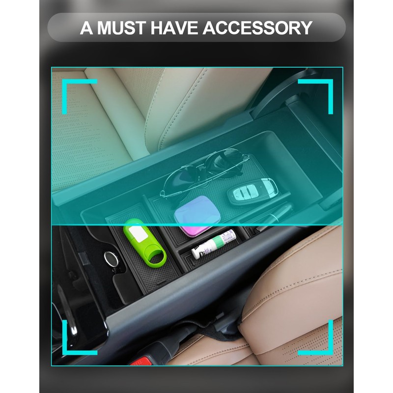 CDEFG for 2025 2026 Camry Center Console Organizer Accessory Tray