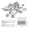 Stainless Steel Hex Head Nuts and Bolts Assortment Kit, 128PCS