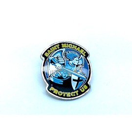 Patch Nation Saint Michael Protect Us Crusader Metal Pin Badge