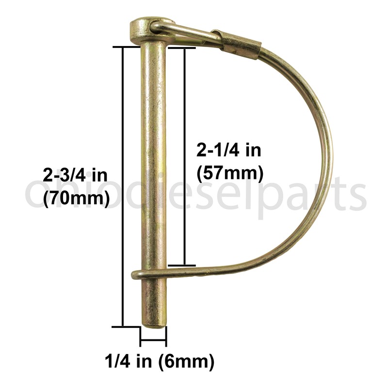 PTO Shaft Locking Pin 1/4" x 2-1/4" ( PACK of